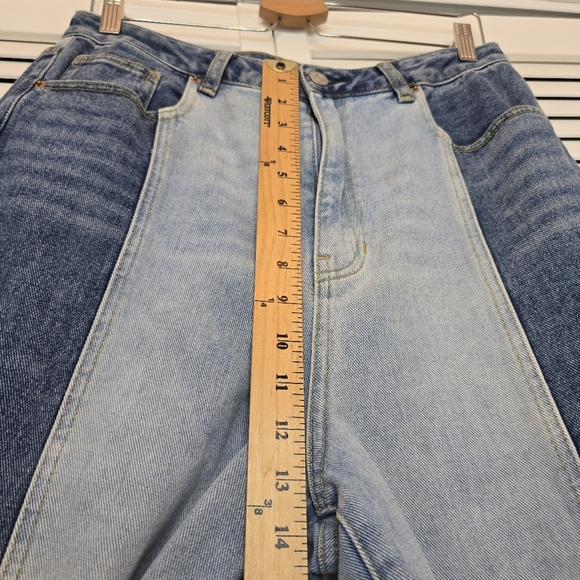 PACSUN Eco Two-Tone '90s Boyfriend Jeans Sz 30 High Rise Patchwork Loose Fit Y2K - Picture 10 of 12